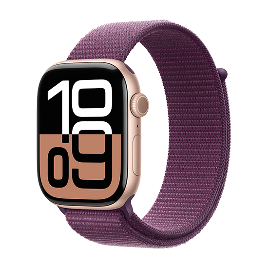 Apple Watch 10 46mm Aluminium Case With Sport Loop Plum