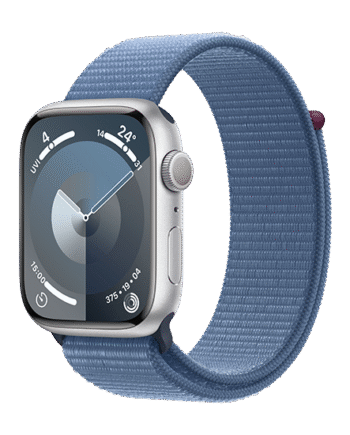 Apple Watch   45mm Silver Alu Case With Sport Loop Winter Blue