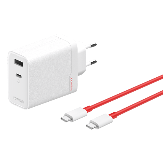 Oneplus 120w Dual Ports Supervooc Adapter Cable Type- Type- White